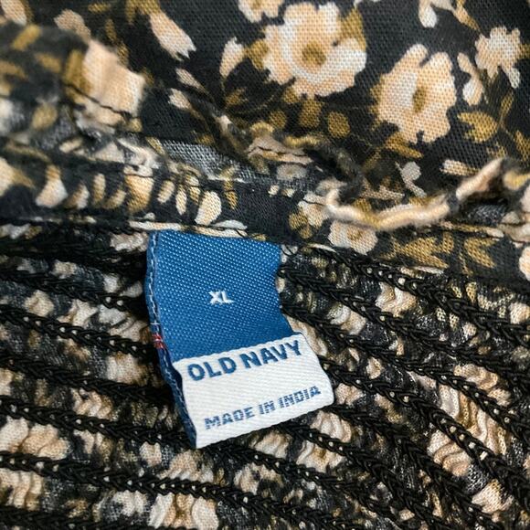 Old Navy Fit & Flare Smocked ditzy Floral Maxi Dress XL Cottage Prairie hippie - Picture 2 of 15